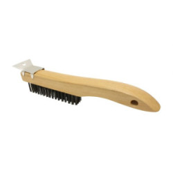 Wire Brush Shoe Handle w/Scraper
