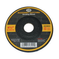 Cutting Grinding Wheel 4 1 /2” x 1 /8” Masonry