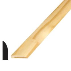 Clam Door Stop Primed 3/8” x 1 3/8” x 7’