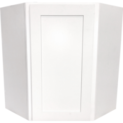 Allure White  Shaker Corner Wall  Cabinet 24” x 30”