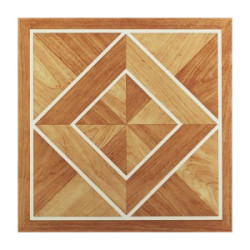 Self Stick Tile  Parquet Star W/Border 45/Cs