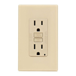 Decora GFCI Duplex  Receptacle w/ Cover 15A White