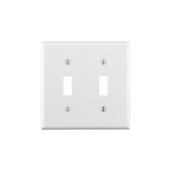 Double Switch  Cover White