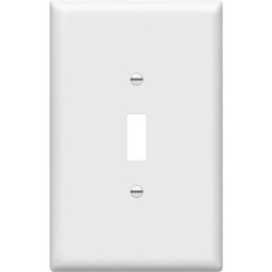 Jumbo Switch Cover  Metal White