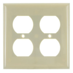 Double  Receptacle Cover Ivory