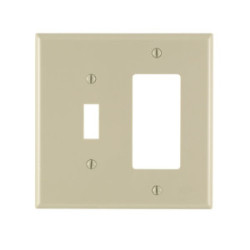 Combo Wall Plate  Switch/Decora  Plastic White