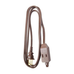 Extension Cord 16/2 Indoor Brown 12'