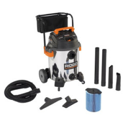 Ridgid Wet/Dry Vac Stainless Steel 16 Gal. W/Cart