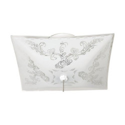 Bedroom Fixture 12” Square w/Pull Chain 2 Light