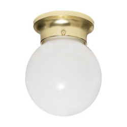 Ball Fixture 8” Polished Brass Fixture
