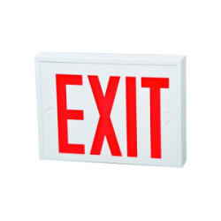 Exit Fixture LED Lighted 1 or 2 Face W/Battery Backup
