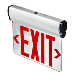 Edge-Lit Exit Fixture LED 2 Face W/Battery Backup