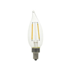 LED Turn Tip Candelabra Base Bulb Clear 27K Dimmable 4W = 40W