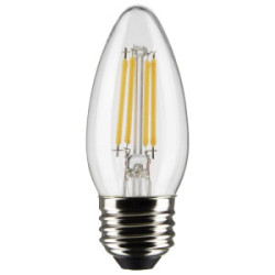 LED Torpedo Standard Base Bulb Clear 27K Dimmable 5W = 60W