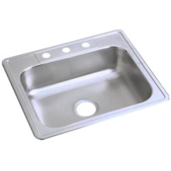 Kitchen Sink Stainless Steel 25” x 22” 3 Hole 8” Deep